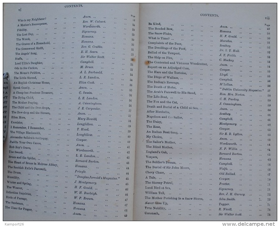 1876 CLASS BOOK of ENGLISH POETRY Nelson's School Series L'ÉCOLE DE LA SÉRIE Junior Division LA POÉSIE ANGLAISE