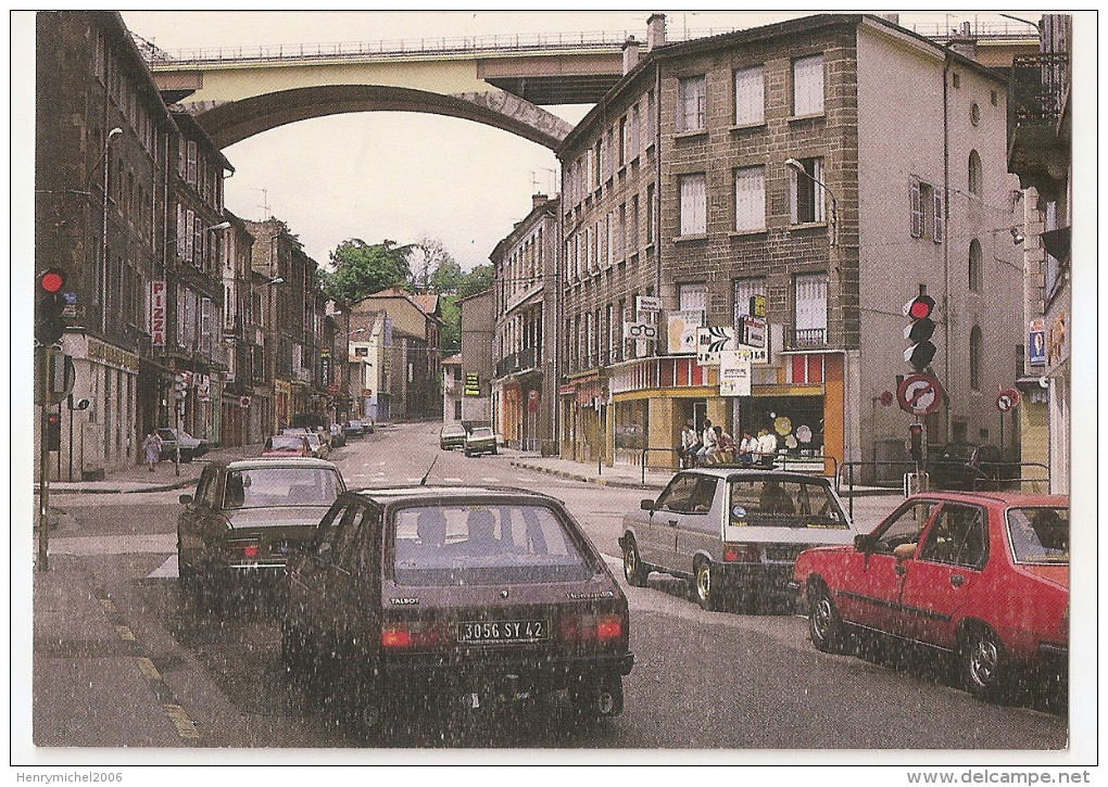 Loire - 42 - Rive De Gier - Carrefour Animée  De La Boirie Auto Voiture - Rive De Gier