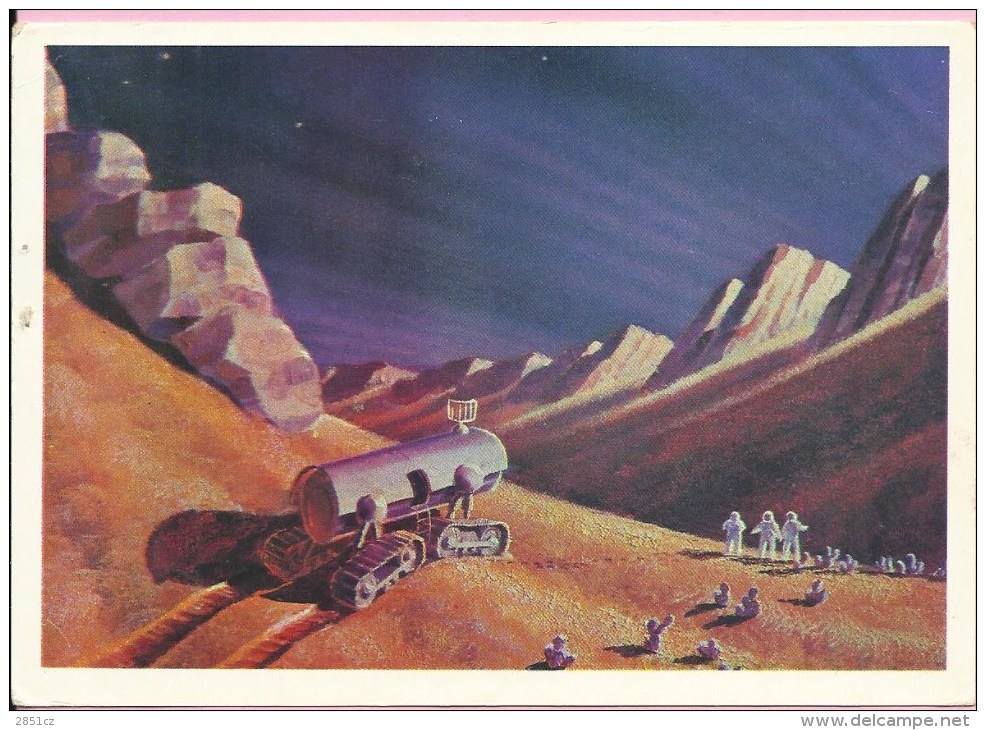 Space / Art - In A Martian Crater - A. Leonov / Sokolov, 1973., SSSR - Not Used ! - Raumfahrt