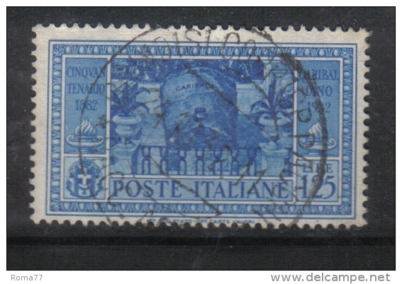 3RG566 - REGNO 1932 , 1,25 Cent N. 321 .  Garibaldi - Usati