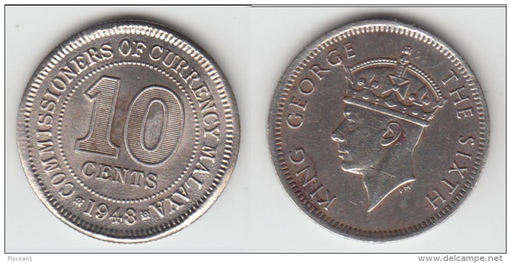 **** MALAYA - 10 CENTS 1948 GEORGE VI **** EN ACHAT IMMEDIAT !!! - Kolonies