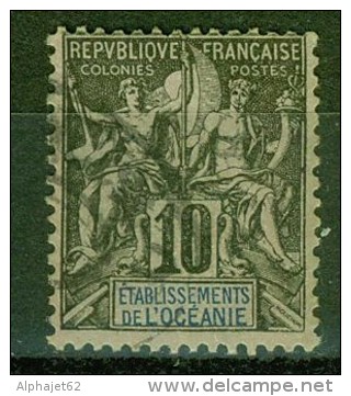 Allégories - ETABLISSEMENTS DE L'OCEANIE - Colonies Françaises - N° 5 - 1892 - Gebraucht