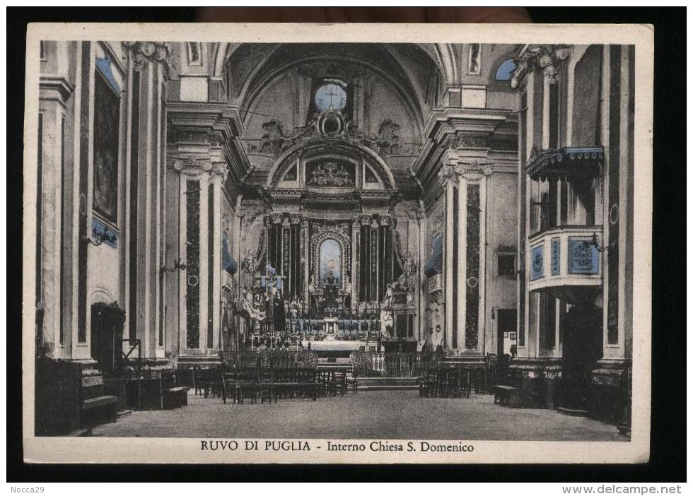 RUVO DI PUGLIA - BARI - ANNI 40-50 INTERNO DELLA CHIESA DI S.DOMENICO - Bari