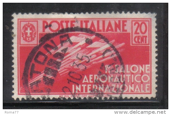 3RG705 - REGNO 1935 , 20 Cent N. 384  . Aereonautico - Usati