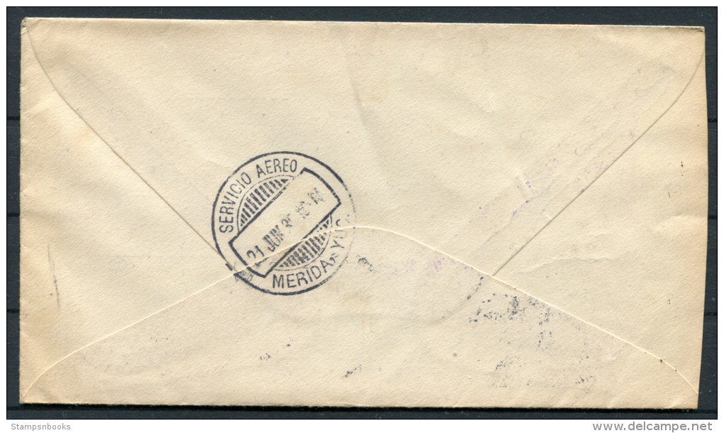 1930 Banco De Mexico Airmail La Prensa Cover - Merida - Mexico