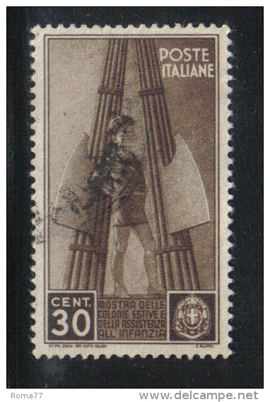 3RG768 - REGNO 1937 ,  30 Cent N. 409  . Colonie Estive - Used