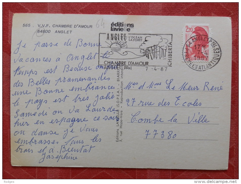 Dep 64 , Cpm ANGLET , Village , Vacances , Familles , Chambre D'Amour , 565  (071) Recto/Verso - Anglet