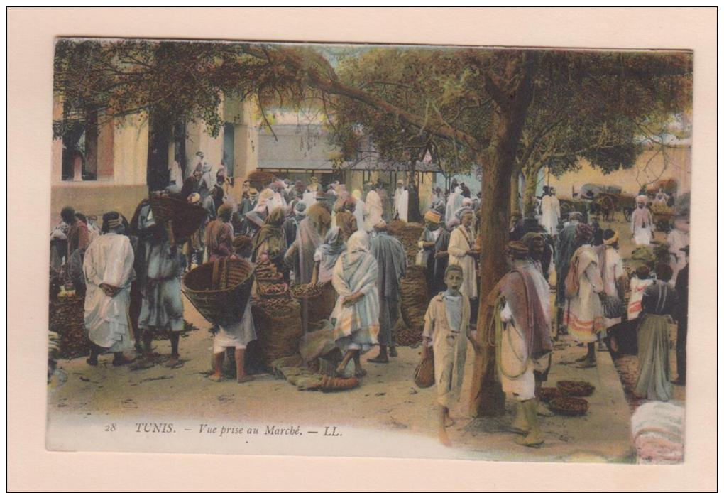 D9705 Postcard Vintage Tunisia Africa, Vue Prise Au Marche, LL 28, Market Scene,   Used - Tunesië