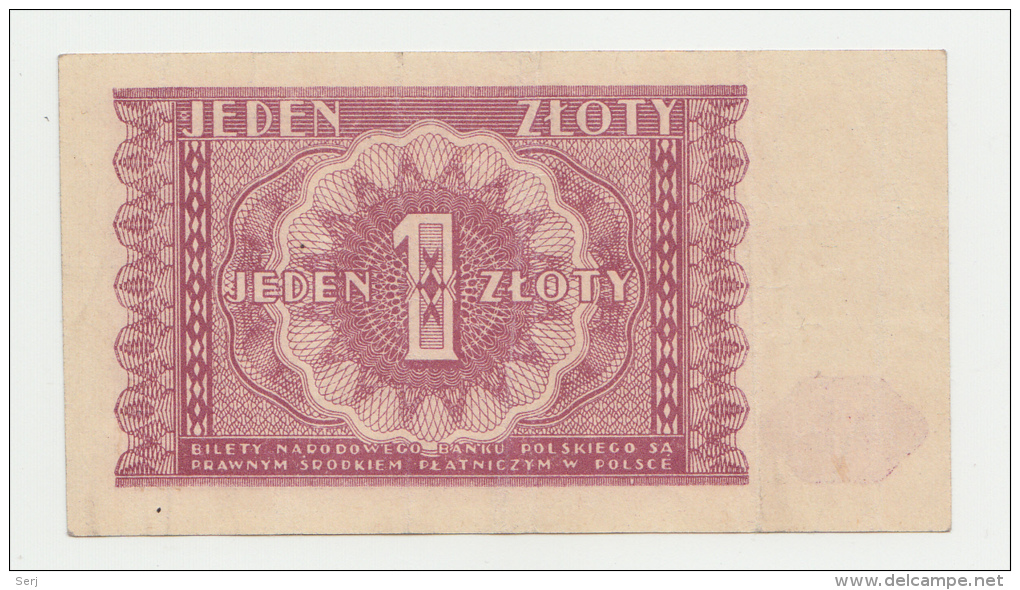 POLAND 1 Zloty 1946 VF++ P 123 - Poland