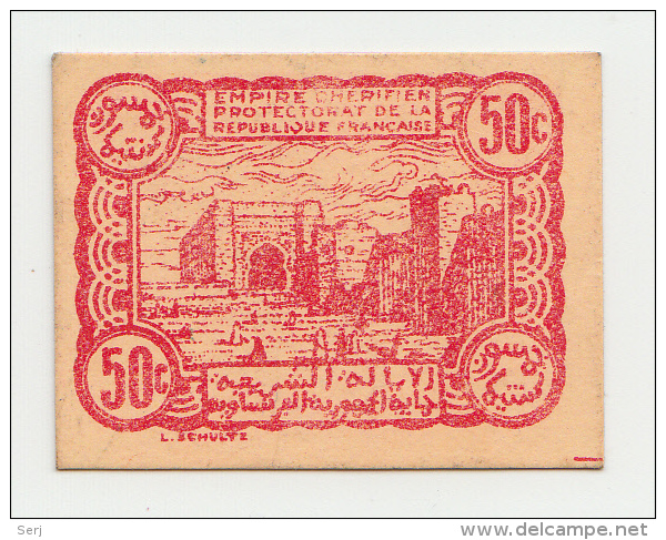 MOROCCO 50 CENTIMES 1944 AUNC P 41 - Marocco