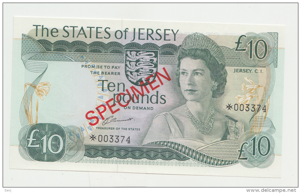 JERSEY 10 POUNDS 1978 SPECIMEN UNC NEUF PICK 13s - Jersey