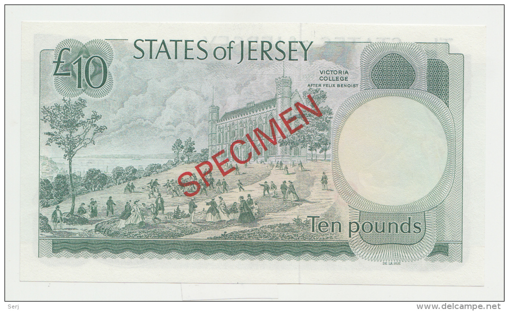 JERSEY 10 POUNDS 1978 SPECIMEN UNC NEUF PICK 13s - Jersey