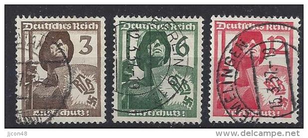 Germany  1937   Luftschutz  (o) Mi. 643-645 - Used Stamps