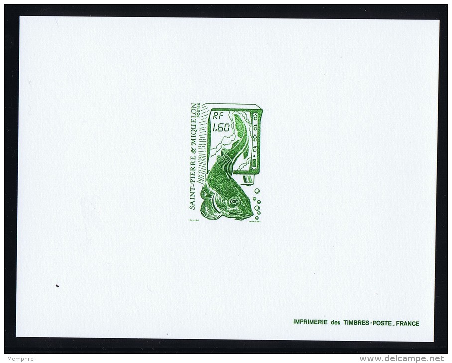 Epreuve De Luxe  Morue 1,60fr  Yv 491** - Imperforates, Proofs & Errors