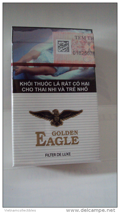 Vietnam Viet Nam EAGLE Opened Empty Hard Pack Of Tobacco Cigarette - Porta Sigarette (vuoti)