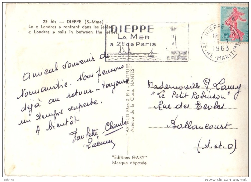 76------DIEPPE--le Londres.....--voir 2 Scans - Dieppe