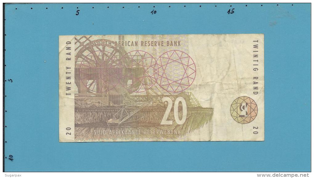 South Africa - 20 RAND - ( 1993 ) - Pick 124.a - Sign. 7 - Watermark: Elephant Head - 2 Scans - Südafrika