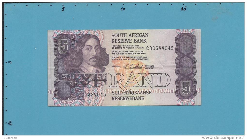 South Africa - 5 RAND - ( 1990 - 94 ) - Pick 119.e - Sign. 7 - Watermark: Jan Van Riebeek - 2 Scans - Südafrika