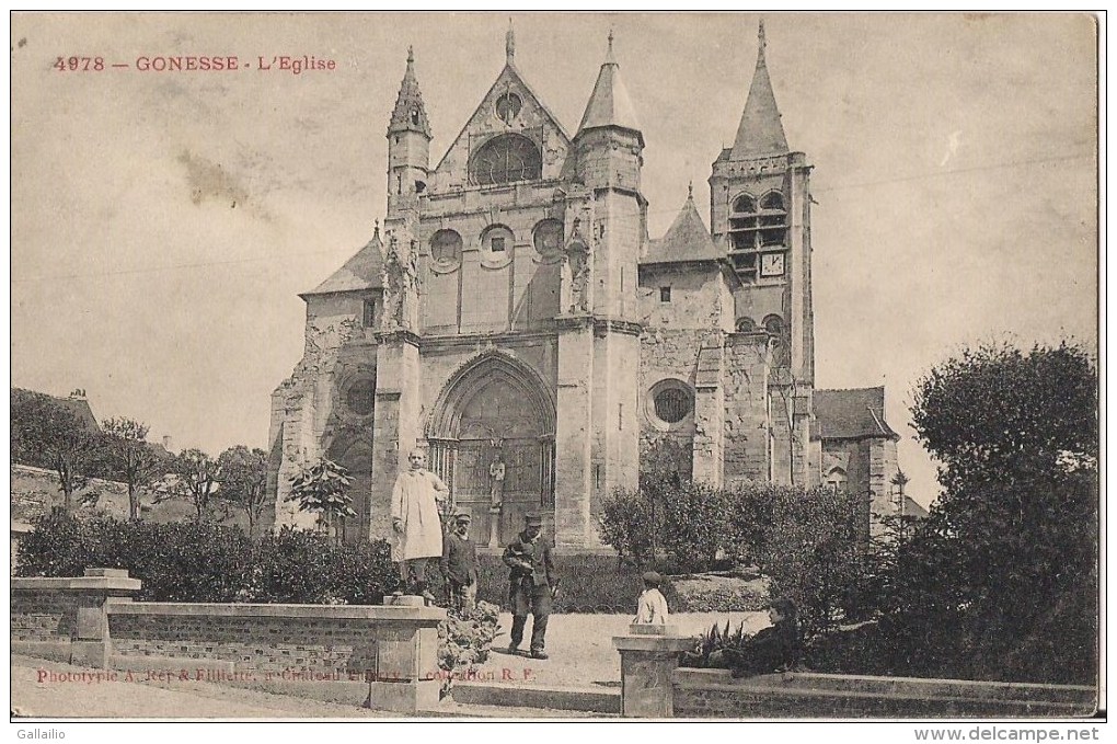 GONESSE  L'EGLISE CPA NO 4978 ANIMEE - Gonesse