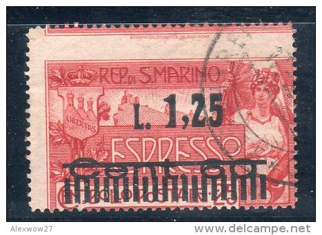 SAN MARINO  1927  --Espresso Del 23 - Varietà   (Sass.119/20 ) -- Complete  US. - Francobolli Per Espresso