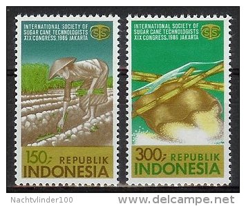 Mgm1270 INTERNATIONALE SOCIËTEIT VAN RIETSUIKER TECHNOLOGEN ISSCT CANE SUGAR ZUCKERROHR INDONESIA 1986 PF/MNH - Landbouw