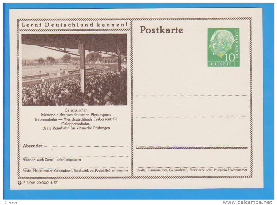 GERMANY  ALLEMAGNE  STADION STADE  POSTAL STATIONERY  ENTIERS POSTAUX 1957 - Geïllustreerde Postkaarten - Ongebruikt