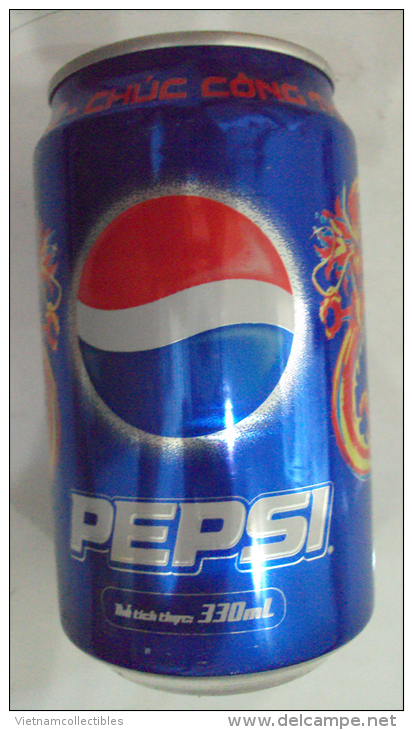 Vietnam Viet Nam Pepsi Cola 330ml Empty Can - New Year Design / Opened At Bottom - Cannettes