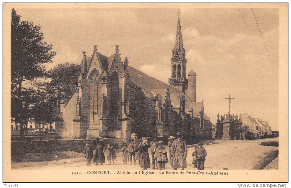 ¤¤  -  5414  -  CONFORT   -  Abside De L'Eglise  -  La Route De Pont-Croix-Audierne   -  ¤¤ - Confort-Meilars