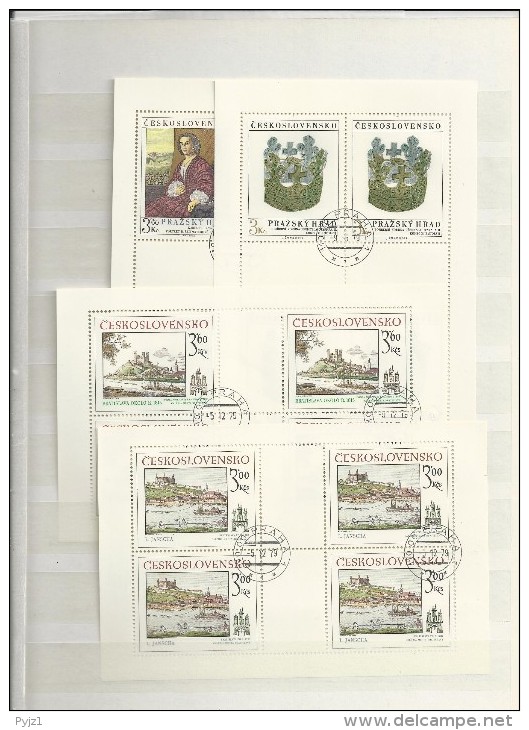 1979 USED Tschechoslowakei, 2 Sets Of Kleinbogen, Gestempeld - Used Stamps