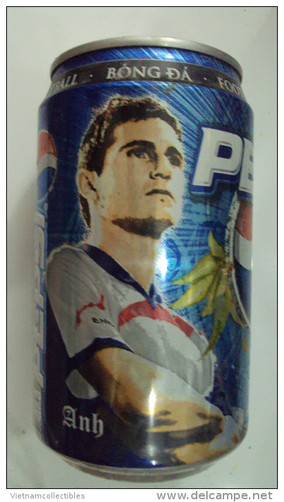 Vietnam Viet Nam Pepsi 330ml Empty Can - Lampard , A Footballer From UK / Opened At Bottom - Cannettes