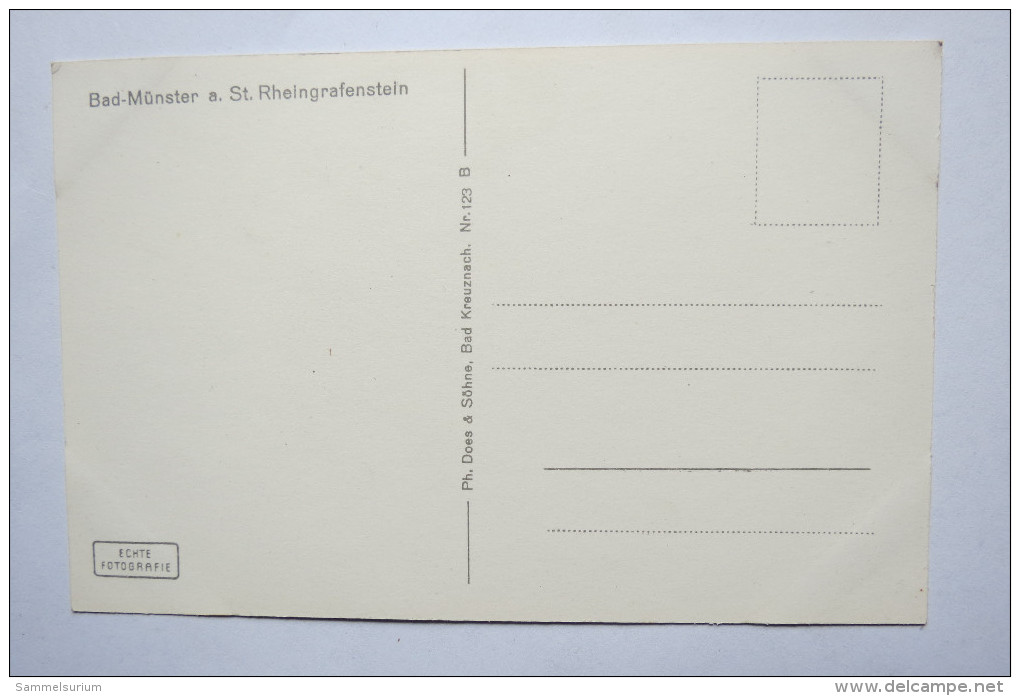 (5/3/75) AK "Bad-Münster A.St." Rheingrafenstein, Um 1937 - Bad Muenster A. Stein - Ebernburg