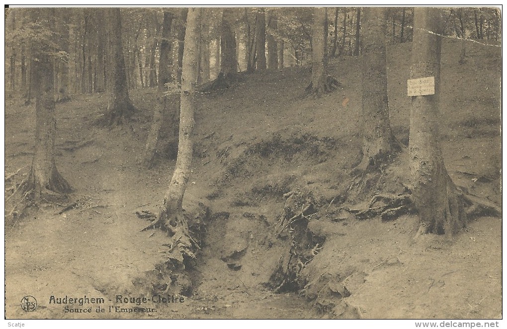 Auderghem  - Rouge - Cloître (met Plooitje) 1928 - Auderghem - Oudergem