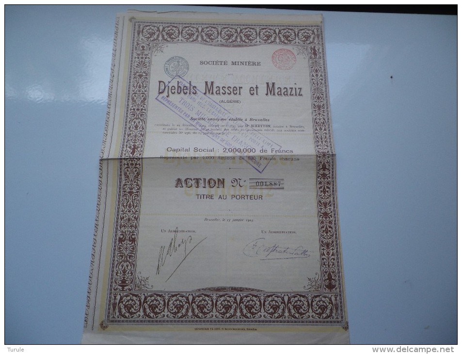 MINIERE DES DJEBELS MASSER ET MAAZIZ (algerie) 1903 - Other & Unclassified