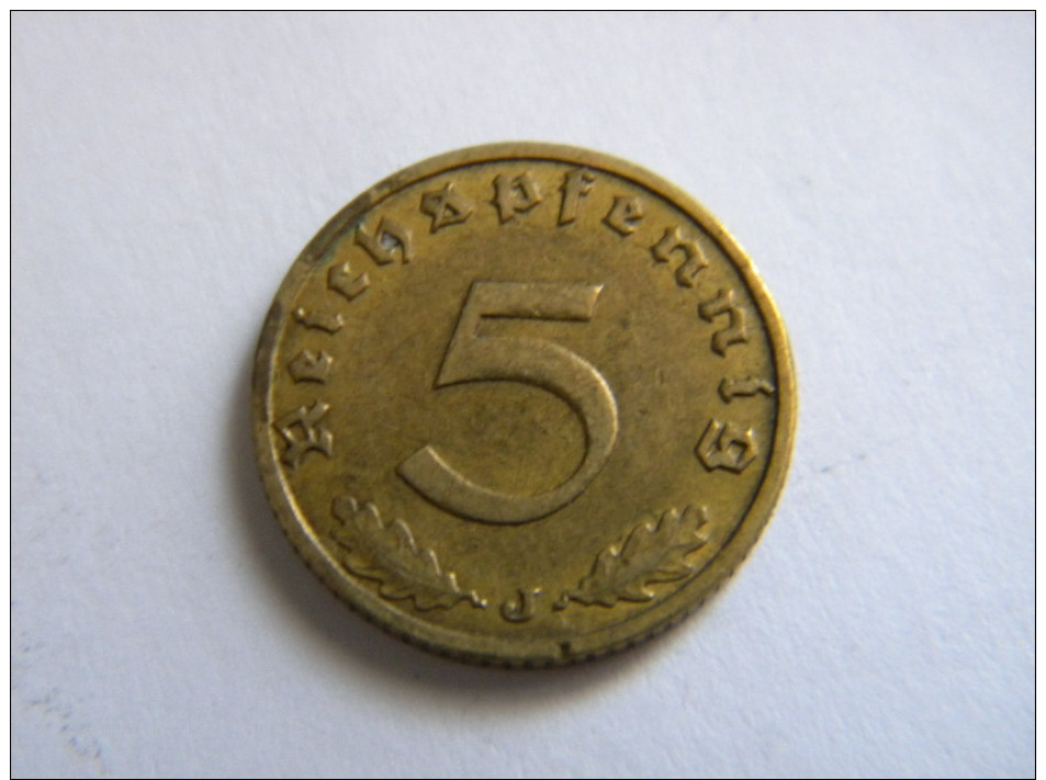 ALLEMAGNE - 5 REICHSPFENNIG 1938 J. - 5 Reichspfennig