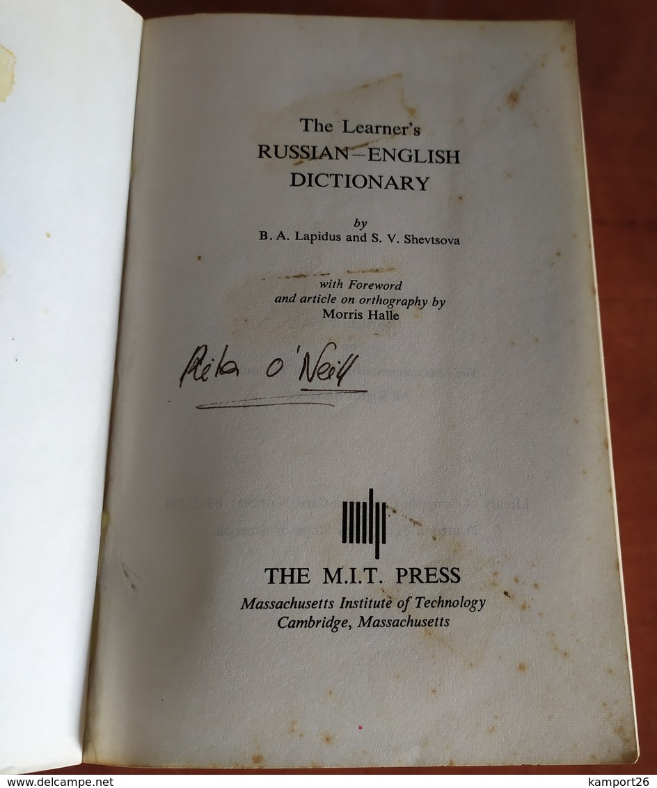 1963 The Leaner's RUSSIAN - ENGLISH DICTIONARY Russe - Anglais CAMBRIDGE - Opvoeding/Onderwijs