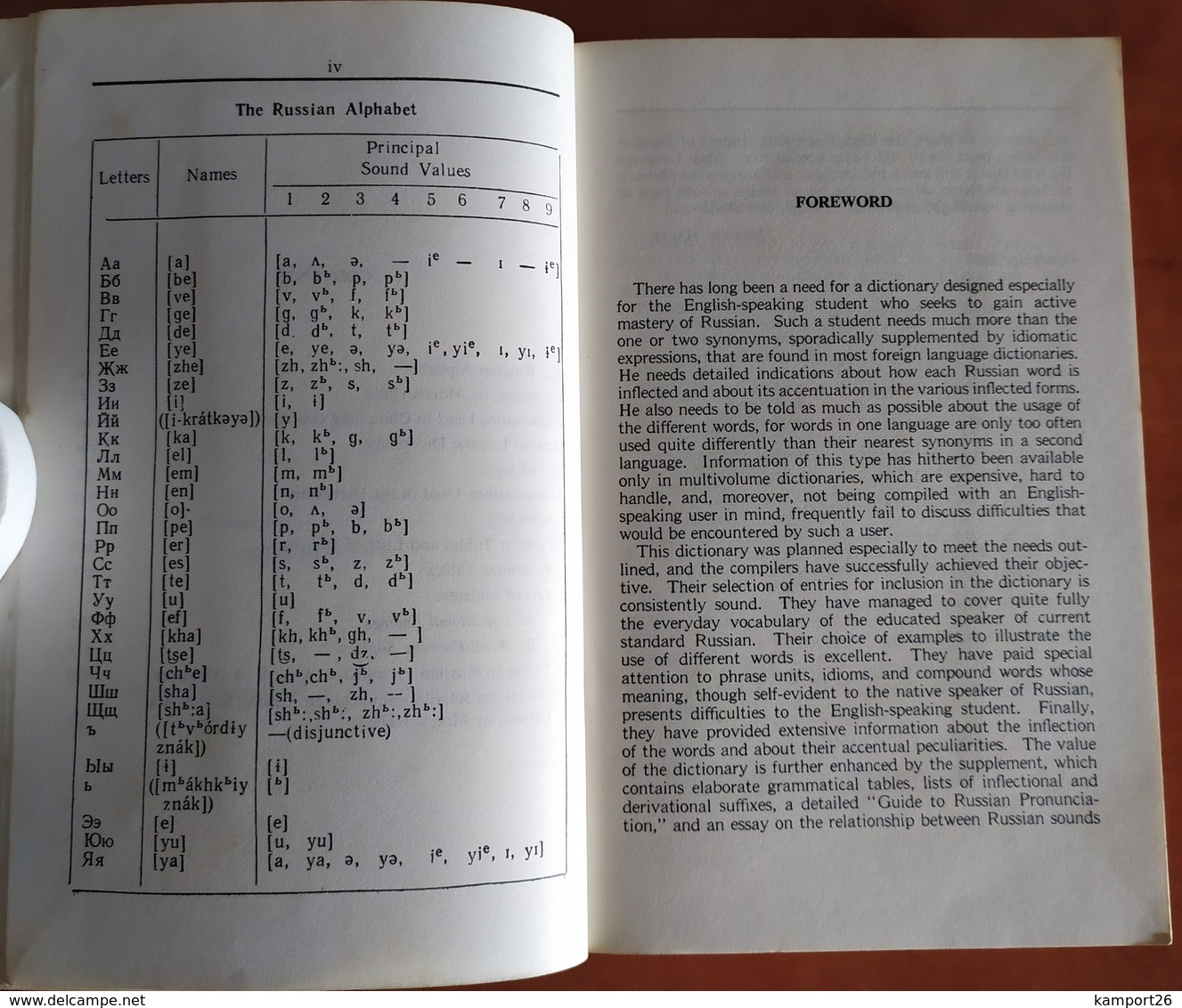 1963 The Leaner's RUSSIAN - ENGLISH DICTIONARY Russe - Anglais CAMBRIDGE - Opvoeding/Onderwijs