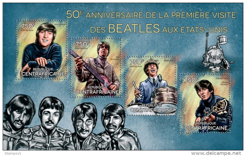 Central African Republic. 2014 The Beatles. (301a) - Singers
