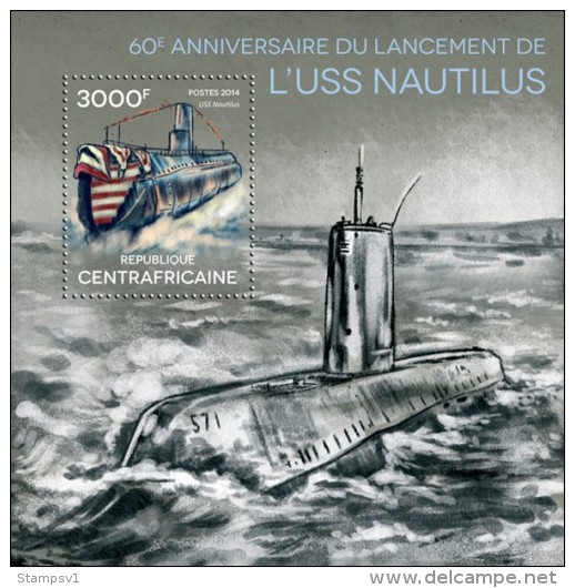 Central African Republic. 2014 USS Nautilus. (303b) - Duikboten