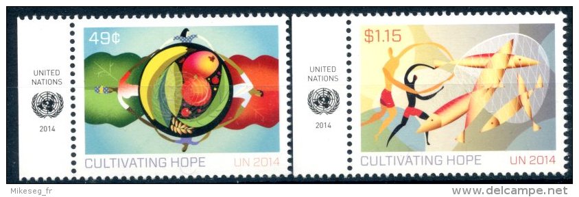 ONU New-York 2014 - Agriculture Familiale - Cultivating Hope ** Avec Logo En Marge - Unused Stamps