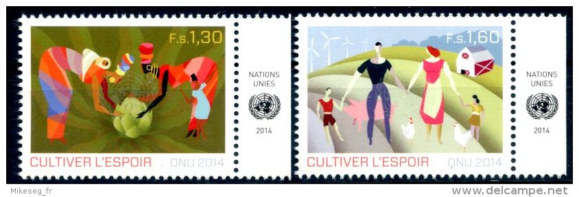 ONU Genève 2014 - Agriculture Familiale - Cultiver L´espoir ** - Unused Stamps