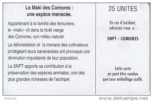 COMOROS ISL. - Maki(no Moreno Logo, No CN), Chip SC7, Used - Comore