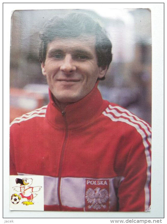 A Zgutczynski Polish Soccer Player  - World Cup  Mexico 1986  / AJ Auxerre / Postcard - Calcio