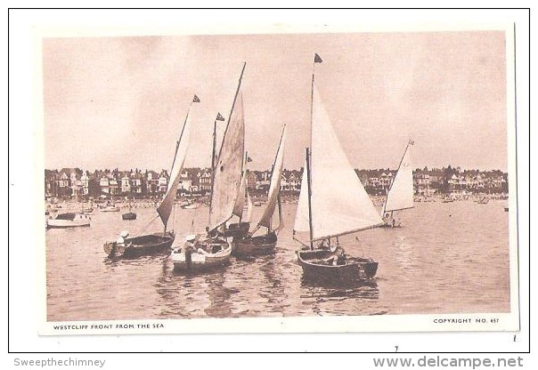 FRONT FROM THE SEA YACHT YACHTING BOATING WESTCLIFF ON SEA ESSEX UNUSED - Southend, Westcliff & Leigh