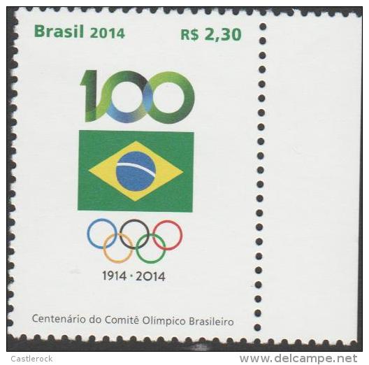 RO)2014 BRAZIL, THE BRAZILIAN OLYMPIC COMMITTEE CENTENARY, MNH - Nuovi