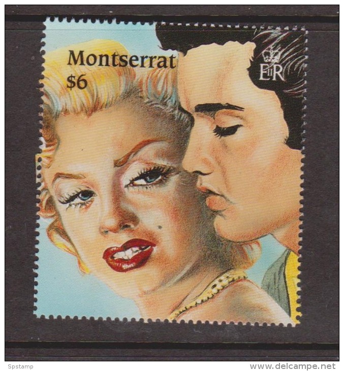 Montserrat 1995 $6 Monroe & Presley Single MNH - Montserrat