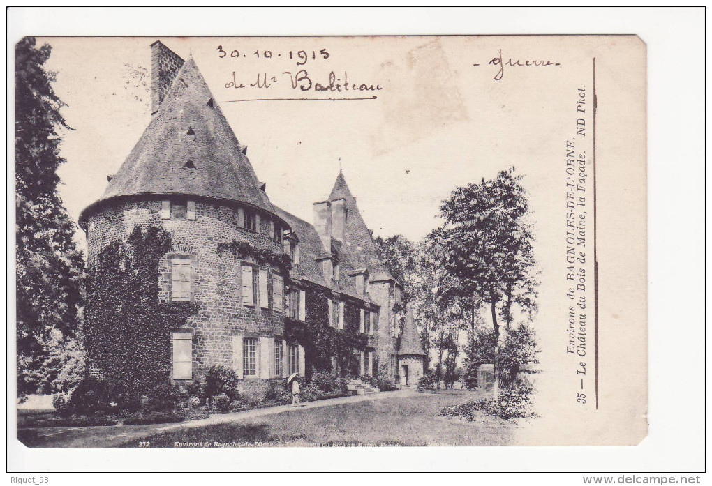 35-ENVIRONS DE BAGNOLES DE L´ORNE-Le Château Du Bois De Maine - Autres & Non Classés