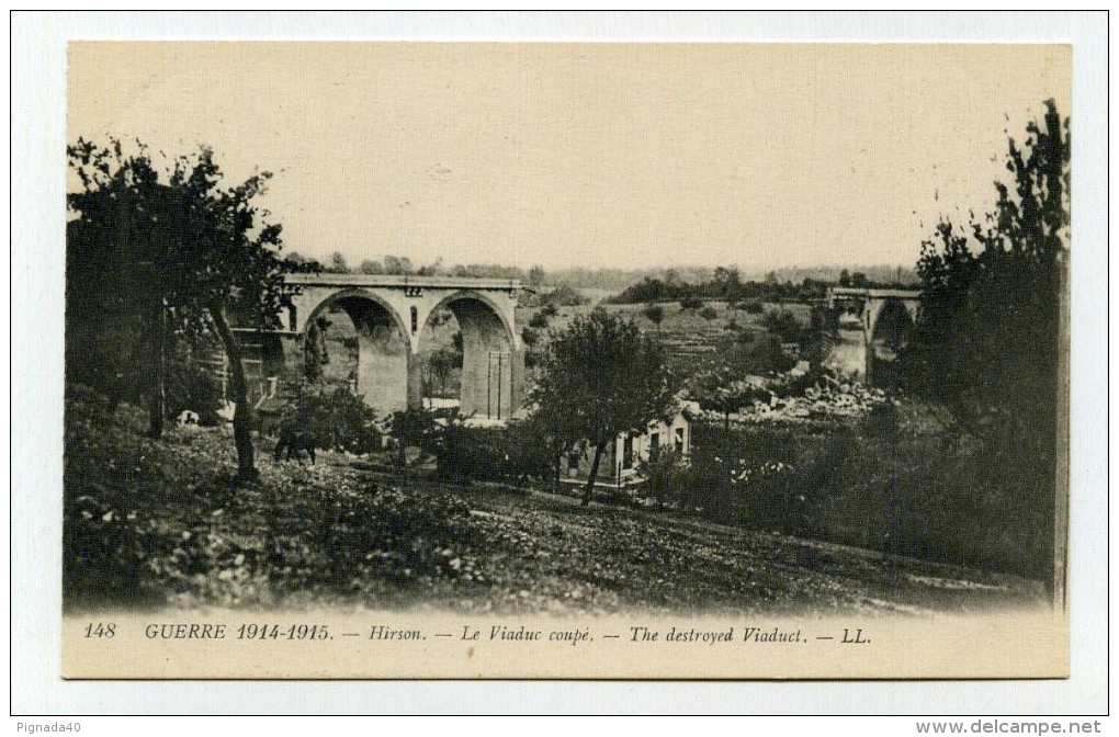 CP , MILITARIA , GUERRE 1914-1918 , HIRSON , Le Viaduc Coupé - Weltkrieg 1914-18