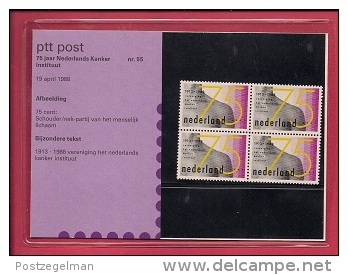 NEDERLAND, 1988, MNH Stamps/map,75 Years Cancer Institute,  NVPH Nr. 1403  F3039 - Blocks & Sheetlets