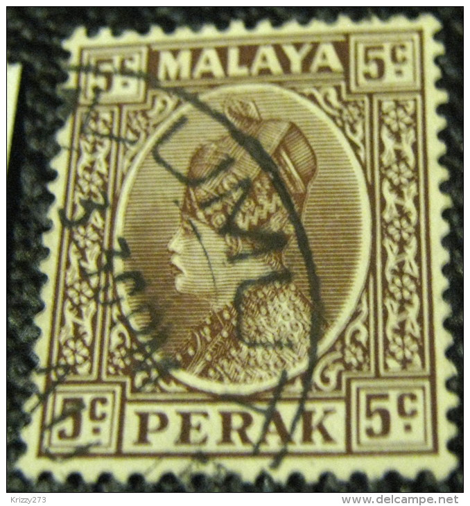 Perak 1935 Sultan Iskandar Of Perak 5c - Used - Perak