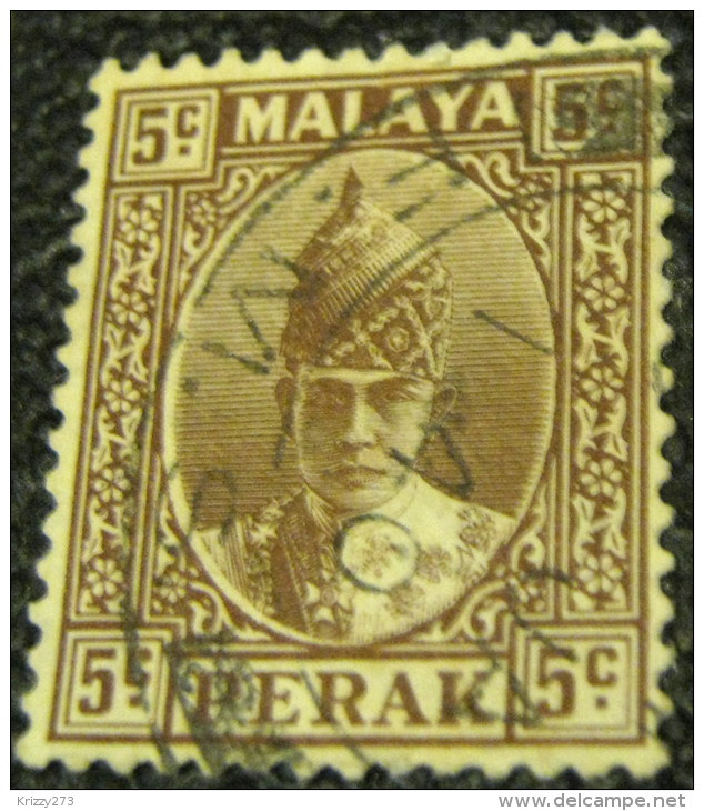 Perak 1938 Sultan Iskandar Of Perak 5c - Used - Perak